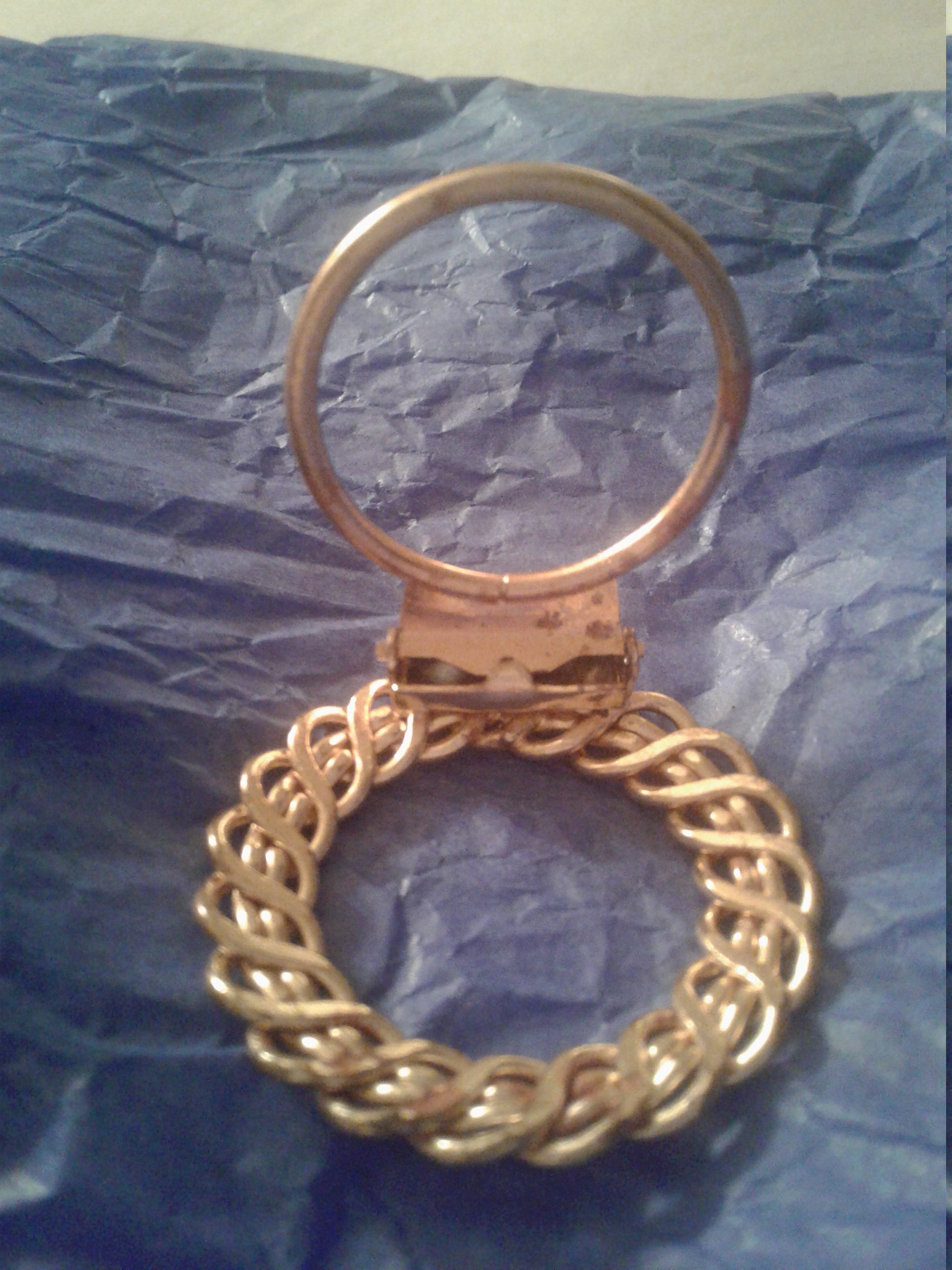 Vintage scarf holder German scarf ring wreath design gold Etsy