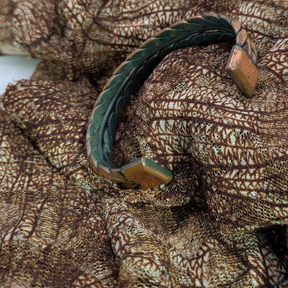 Braided Copper Cuff Bracelet - image 4
