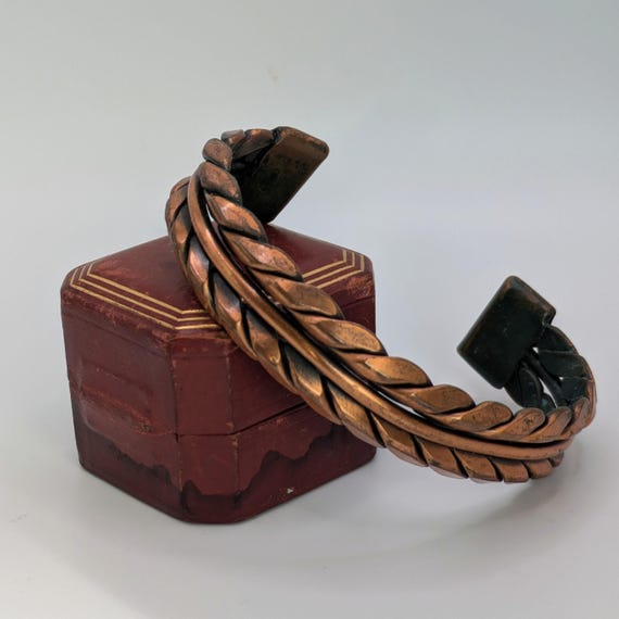Braided Copper Cuff Bracelet - image 1