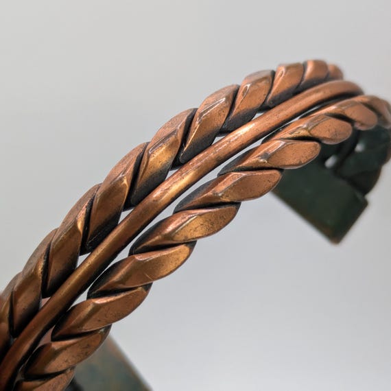 Braided Copper Cuff Bracelet - image 3