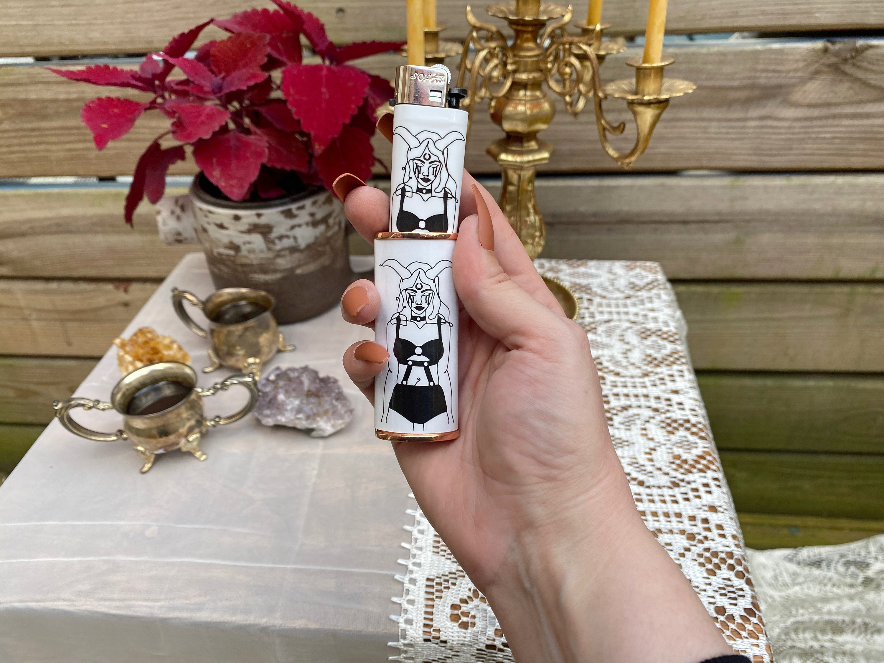 Art Lighter Case Matching Lighter Etsy