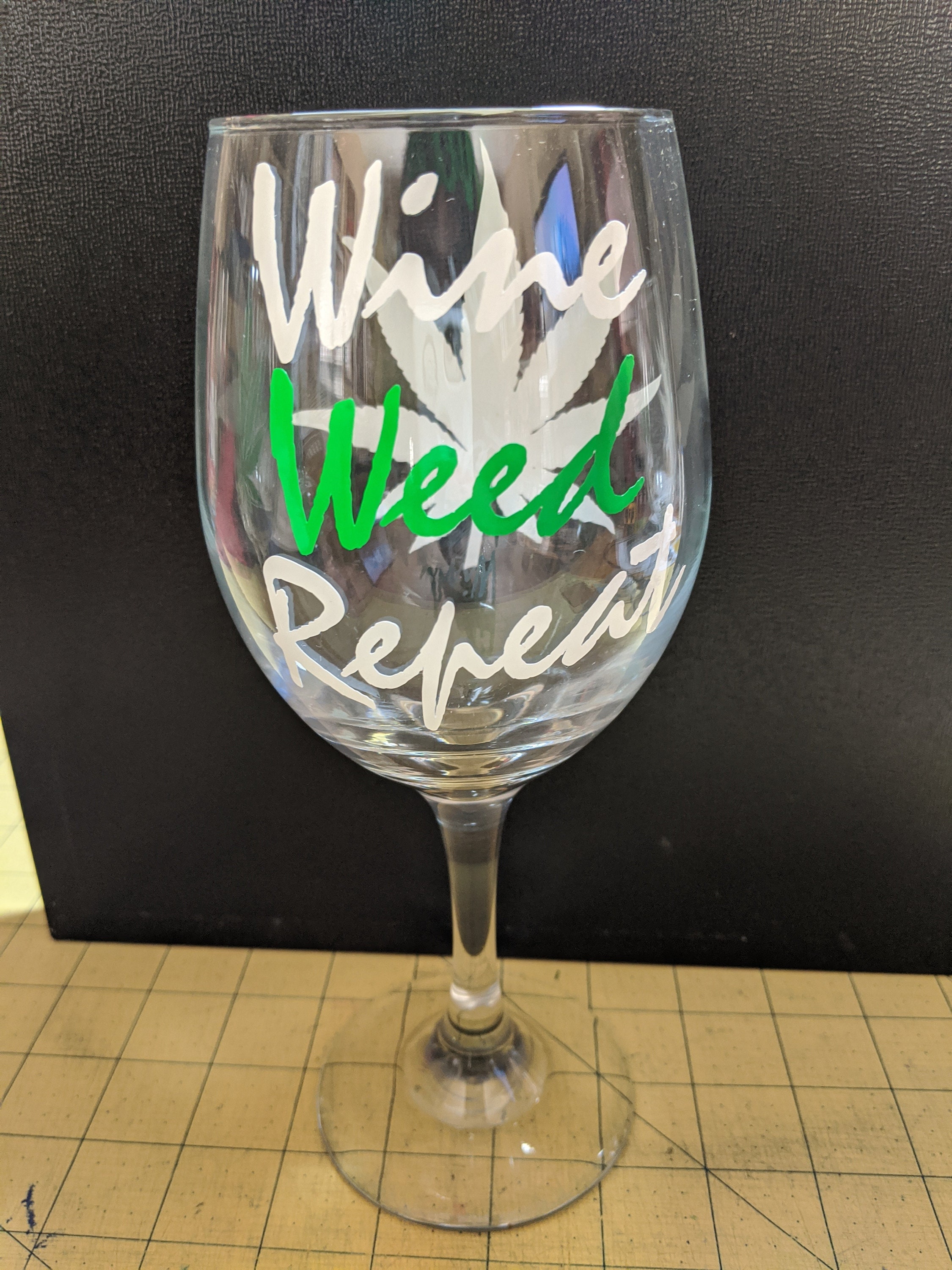 Weed Wine Glass Etsy