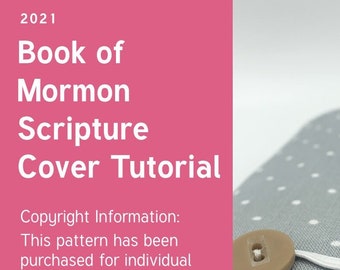 Book of Mormon Scripture Cover Pattern Tutorial