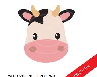 Download Cartoon Cow Svg Etsy