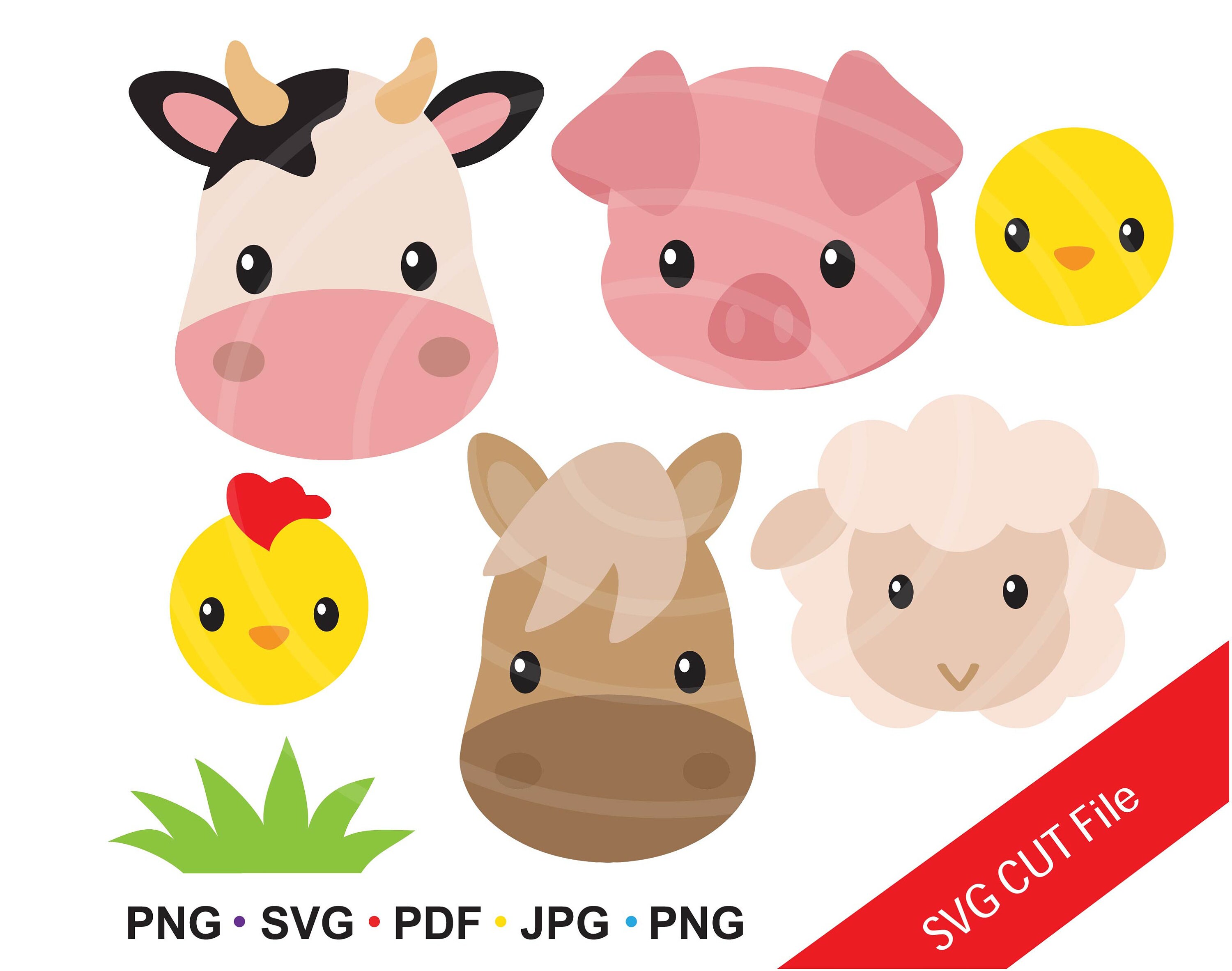 Farm Animal Face Clipart
