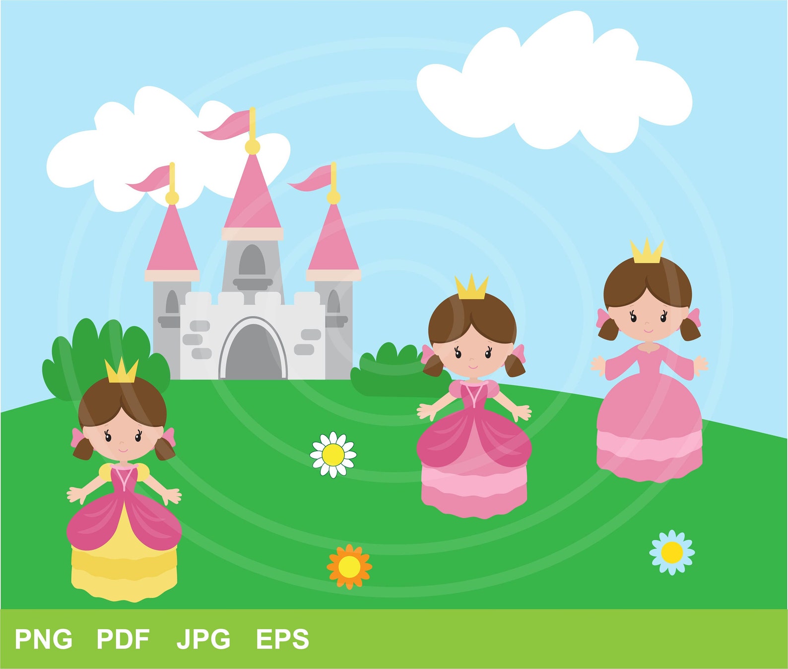 INSTANT Download. Fairy Tale Princess Clip Art 2. Personal and | Etsy