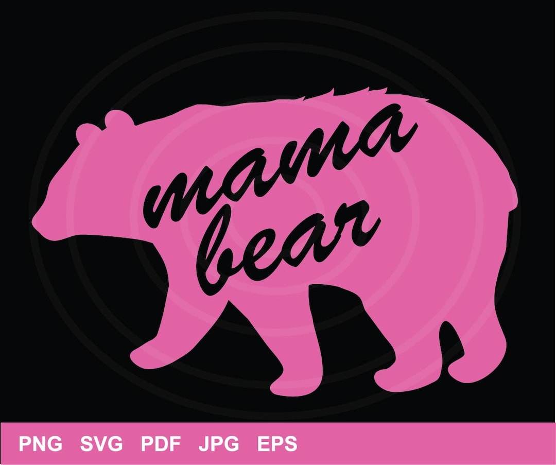 INSTANT Download. Mama Bear Silhouette. Personal and Commercial Use. - Etsy