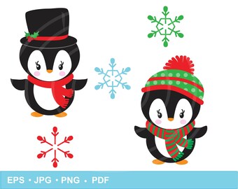 INSTANT Download. Penguin clip art 2. Personal and commercial use.