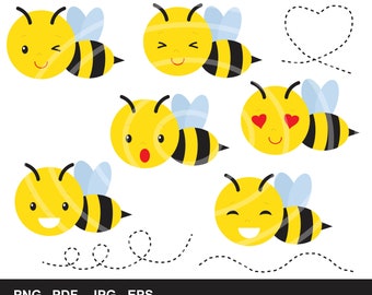 INSTANT Download. St valentine's day bees clip art 4. Personal and commercial use.