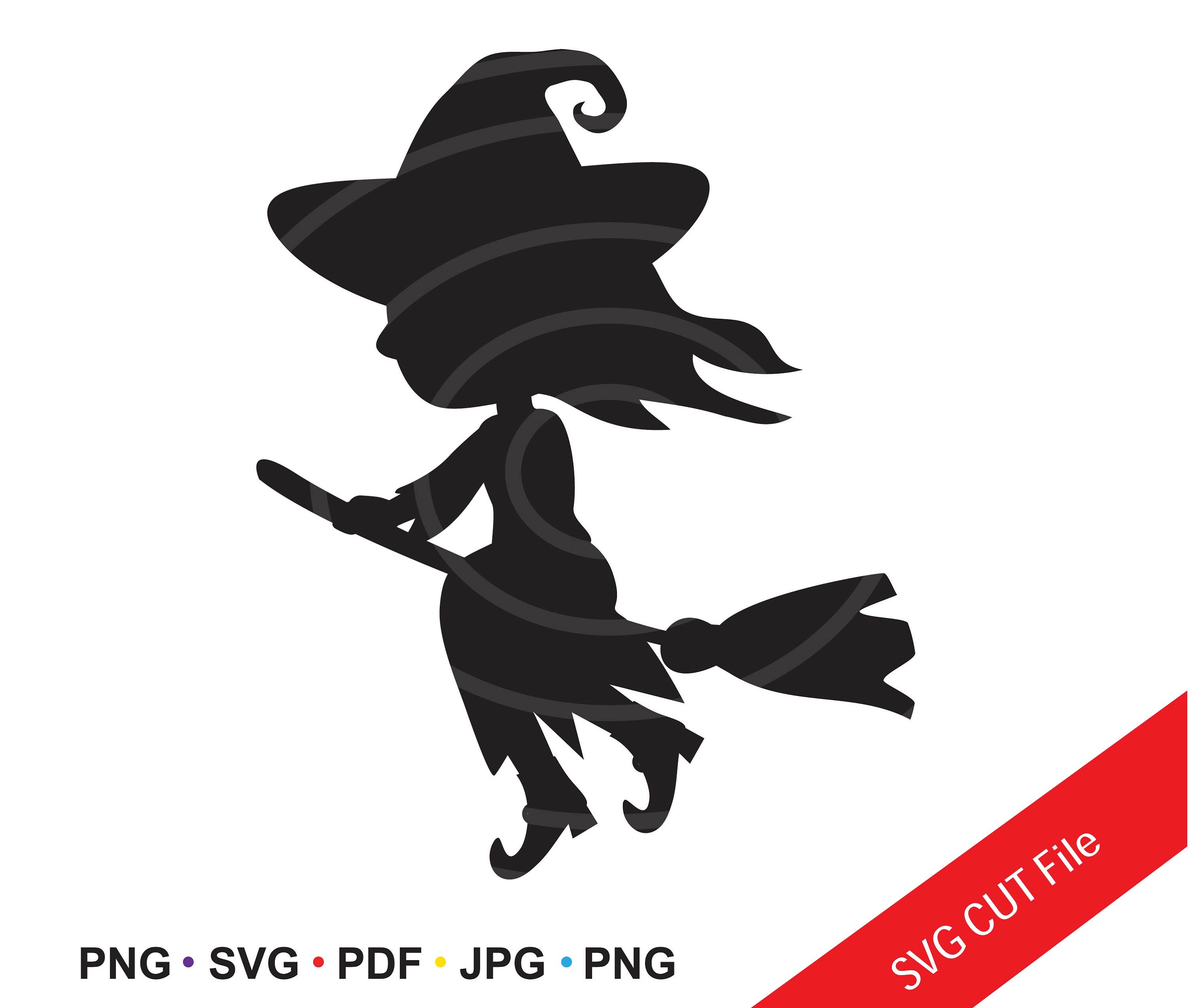 printable witch on a broom silhouette printable witch on a broom silhouette