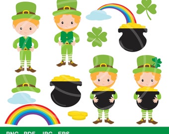 INSTANT Download. Saint Patrick's Day clip art 1. Personal and commercial use.