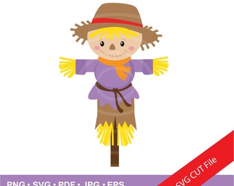 INSTANT Download. Scarecrow clip art image. Personal and commercial use.