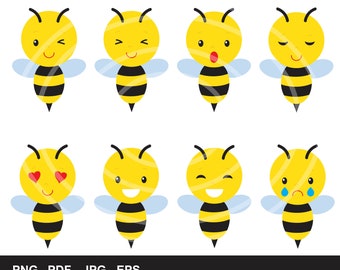 INSTANT Download. St valentine's day bees clip art 3. Personal and commercial use.