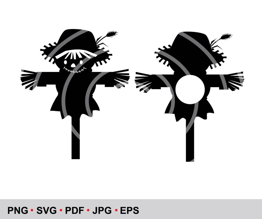 INSTANT Download. Scarecrow Silhouette Image Add Your Own - Etsy
