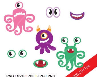 INSTANT Download. Monster clip art 1. Personal and commercial use.