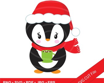 INSTANT Download. Penguin clip art image. Personal and commercial use.