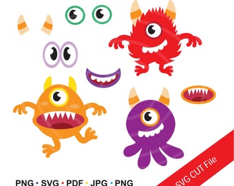 INSTANT Download. Monster clip art 2. Personal and commercial use.