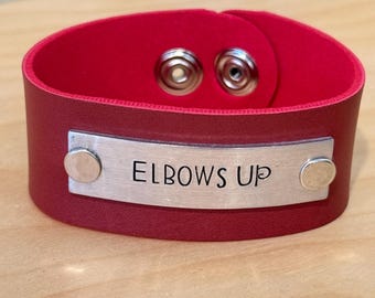 Elbows Up cuff bracelet