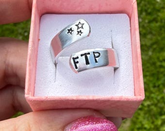 Fuck the patriarchy initials ring
