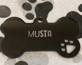Custom dog tag | Personalized pet ID tag | Hand stamped dog name tag | Cute dog name tag | Dog ID tag | Pet tag for puppy