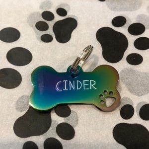 Custom dog tag | Personalized pet ID tag | Hand stamped dog name tag | Cute dog name tag | Dog ID tag | Pet tag for puppy