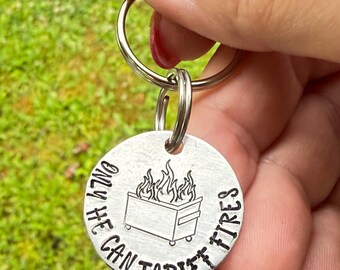 Only HE can tariff fires keychain