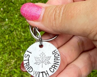 I stand with Canada keychain