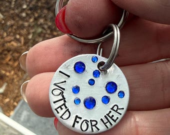 I voted for her keychain