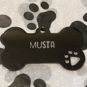 Custom dog tag | Personalized pet ID tag | Hand stamped dog name tag | Cute dog name tag | Dog ID tag | Pet tag for puppy