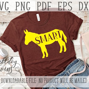 Esel SVG, Mule Clipart, Smart Ass geschnitten Datei, lustige Shirt-Design, Pferd Clipart, Mini Mule ClipArt, sarkastische DIY, Smart Ass PNG, Esel