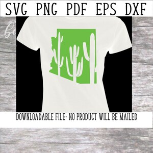 Arizona SVG, cactus glinsterende Clip Art, cactussen Instant Download, AZ, vakantie shirts, Phoenix, Kingman, Mesa, Arizona gesneden bestand, cameo, Cricut, PNG, DXF