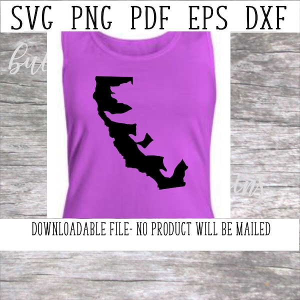 California Bear SVG, California Shirt Design, Cali Instant Download, CA Bear, California Cut File, Grizzly Bear, State Printable, DXF, Png