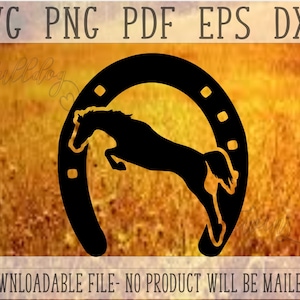 Equestrian SVG, Hunter Jumper Clipart, Horseshoe Cut File, Jumping Horse PNG, Equine Clip Art, Horseback Rider, Quarter Horse, Thoroughbred