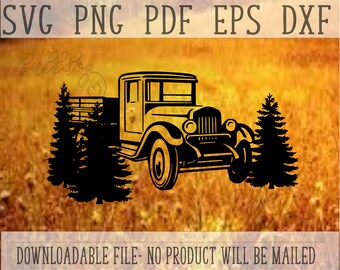 Vintage LKW SVG, alte Bauernhof LKW ClipArt, rustikale Pickup geschnitten Datei, Dateien für Cricut, Holz Zeichen Clipart, Arbeits-Lkw PNG, Old School Pick-up