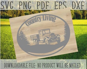 Land leben SVG, Bauernhof Leben Clipart, alte LKW geschnitten Datei, Backroads PNG, südlichen Leben DXF, Haustür Schild, rustikale Dekor Diy, Landwirtschaft, Svg