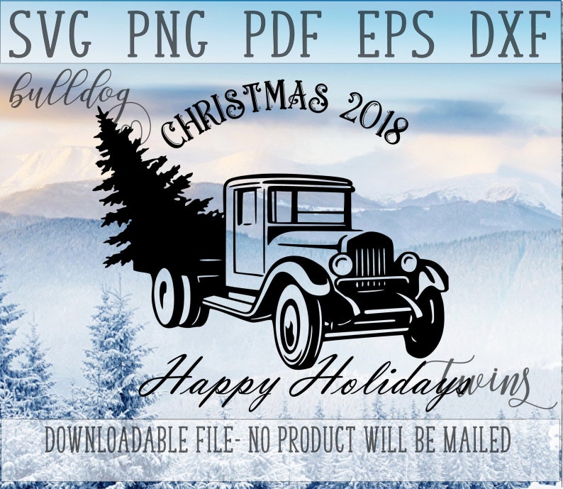 Download Free Retro Truck Svg Christmas Card Clipart Old Red Truck Cut Etsy SVG DXF Cut File