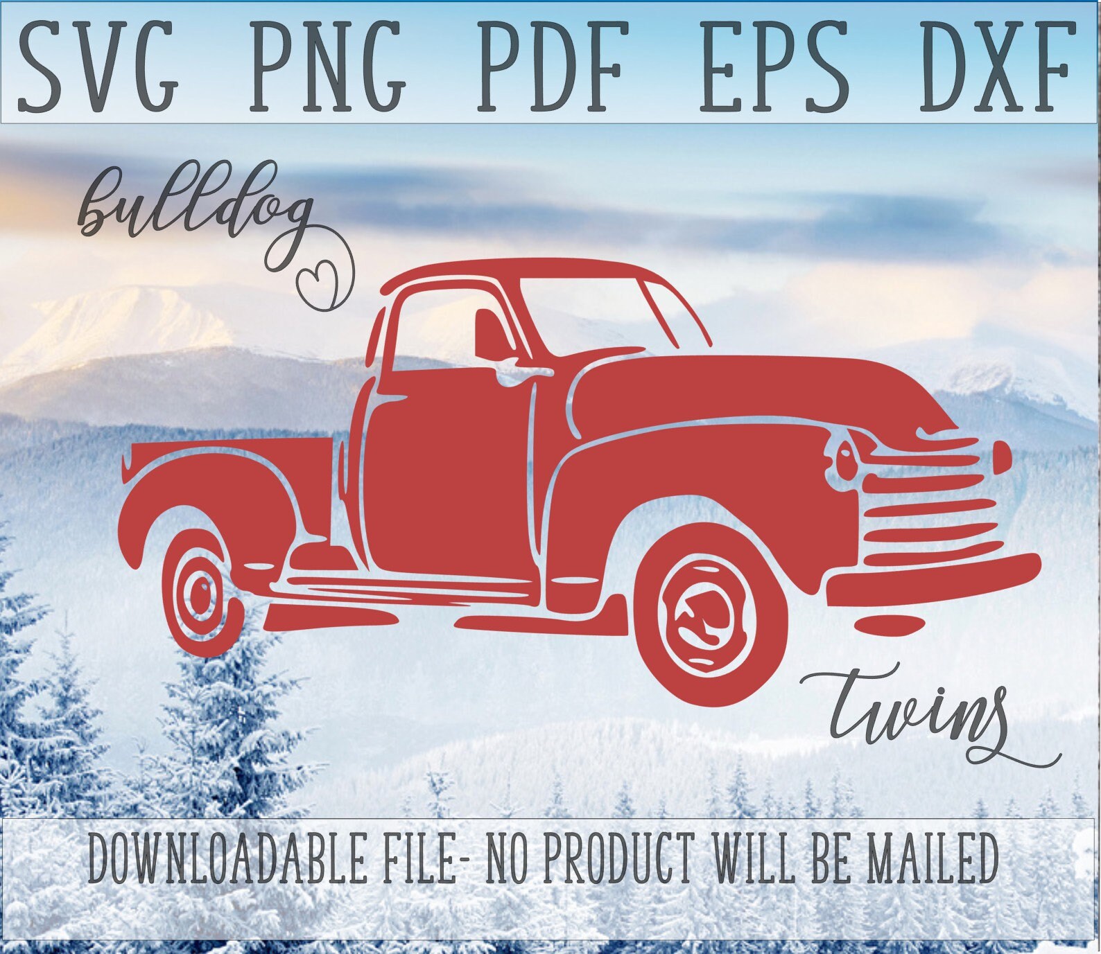 Red Truck SVG Old Christmas Truck Vintage Car Clipart Retro  Etsy