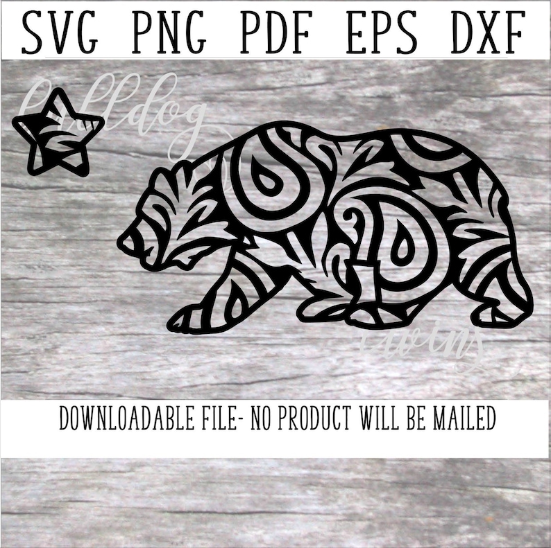 Download Bear Mandala SVG California Bear Grizzly PNG Bear Coloring ...