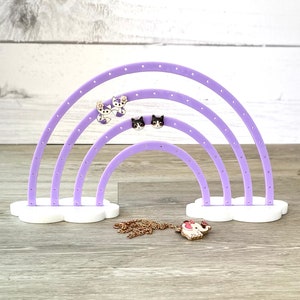 Rainbow Earring Stand, Earring Holder, Stud Holder, Jewelry Organizer, Little Girl Earring Holder,