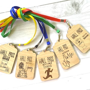 Hall Passes, Teacher Gifts, Back To School, Classroom Supplies, Personalized Hall Passes, Teacher Appreciation