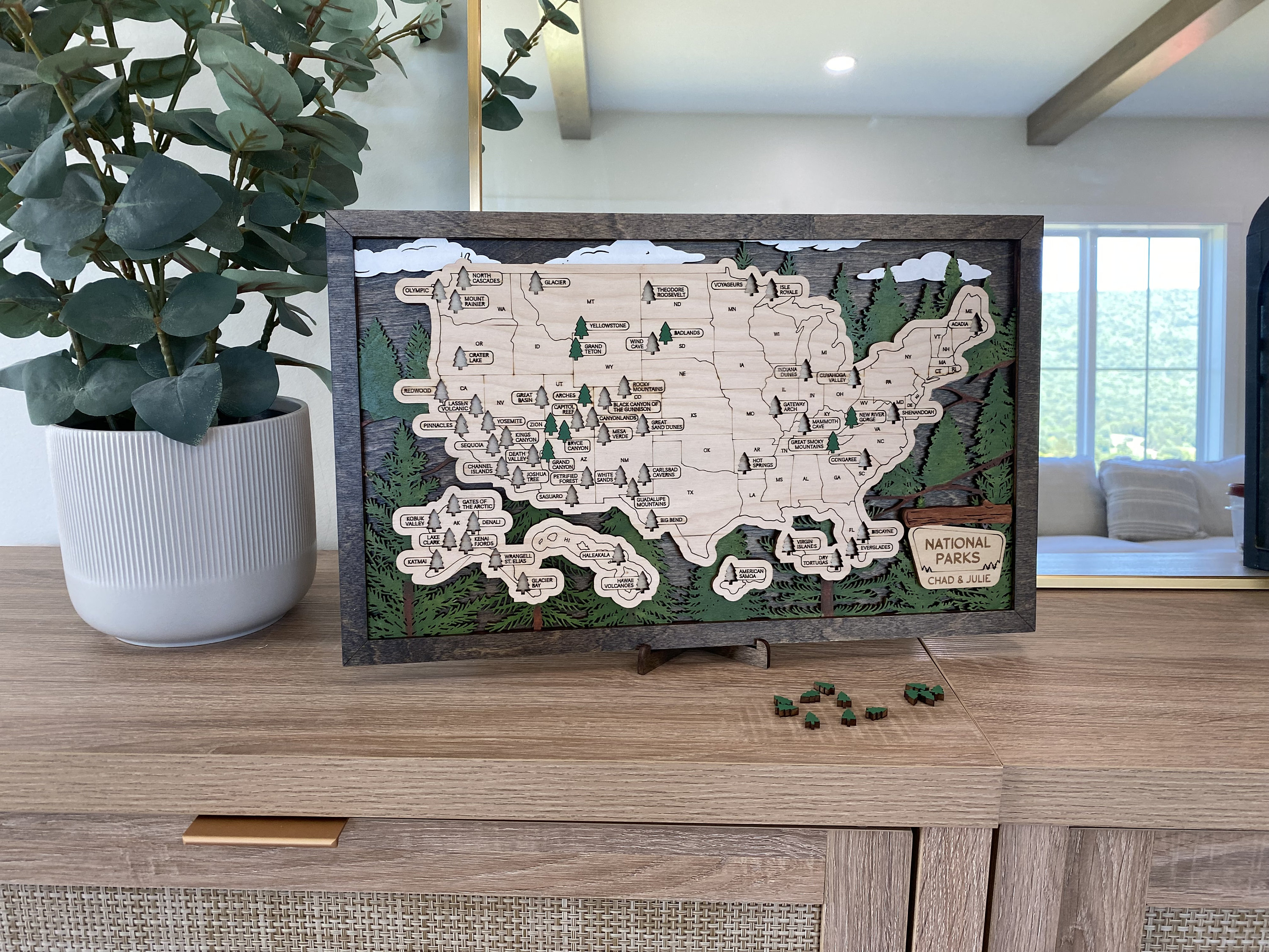 National Parks Travel Map - Etsy