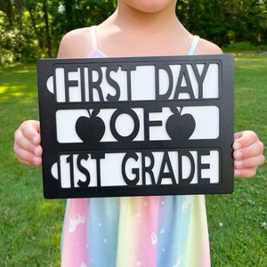 Back to School Sign, first day of school, last day of school, first day of school photo prop, interchangeable first and last day of school