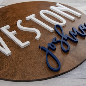 3D Wooden Nursery Name Sign: Custom Baby Room Decor