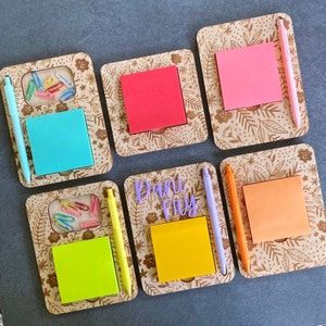 Sticky Note Pad Holder, Desk Note Pad Holder, New Job Gift, Housewarming Gift, Hostess gift, Teacher Appreciation, Secretary Appreciation