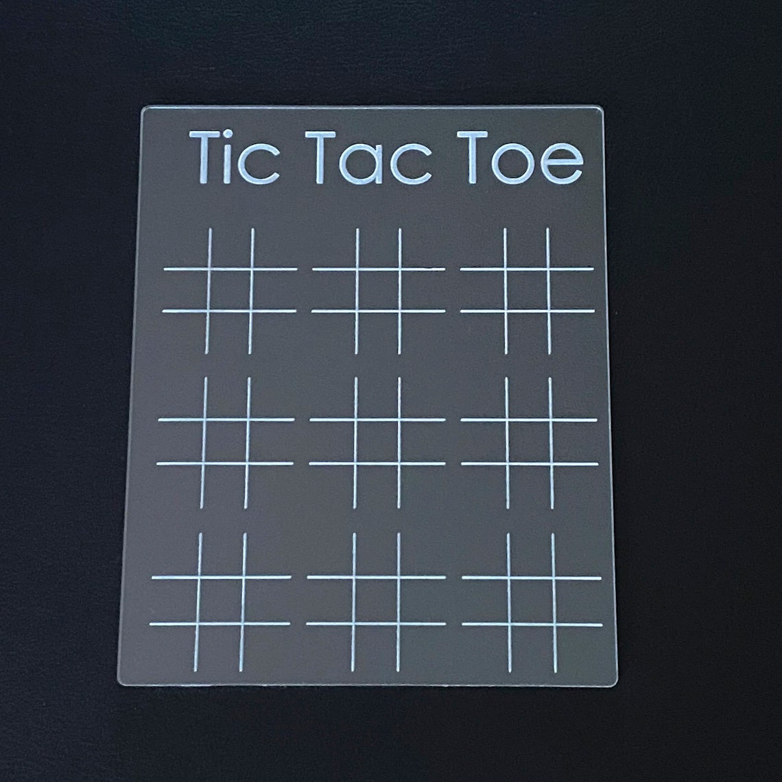 Acrylic Dry Erase Game Boards Hangman Tic Tac Toe Four in A Etsy