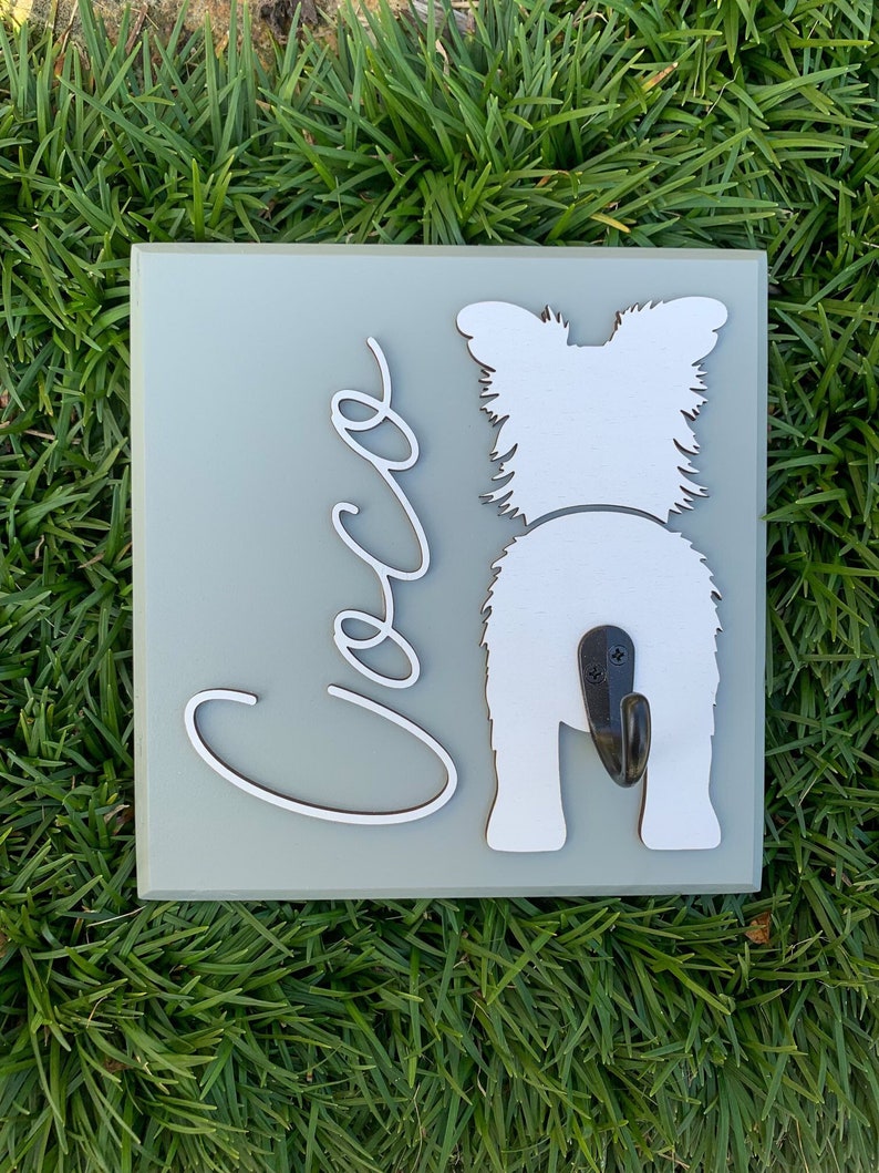 Personalized Dog Leash Holder Wood Dog Leash Holder Custom Etsy