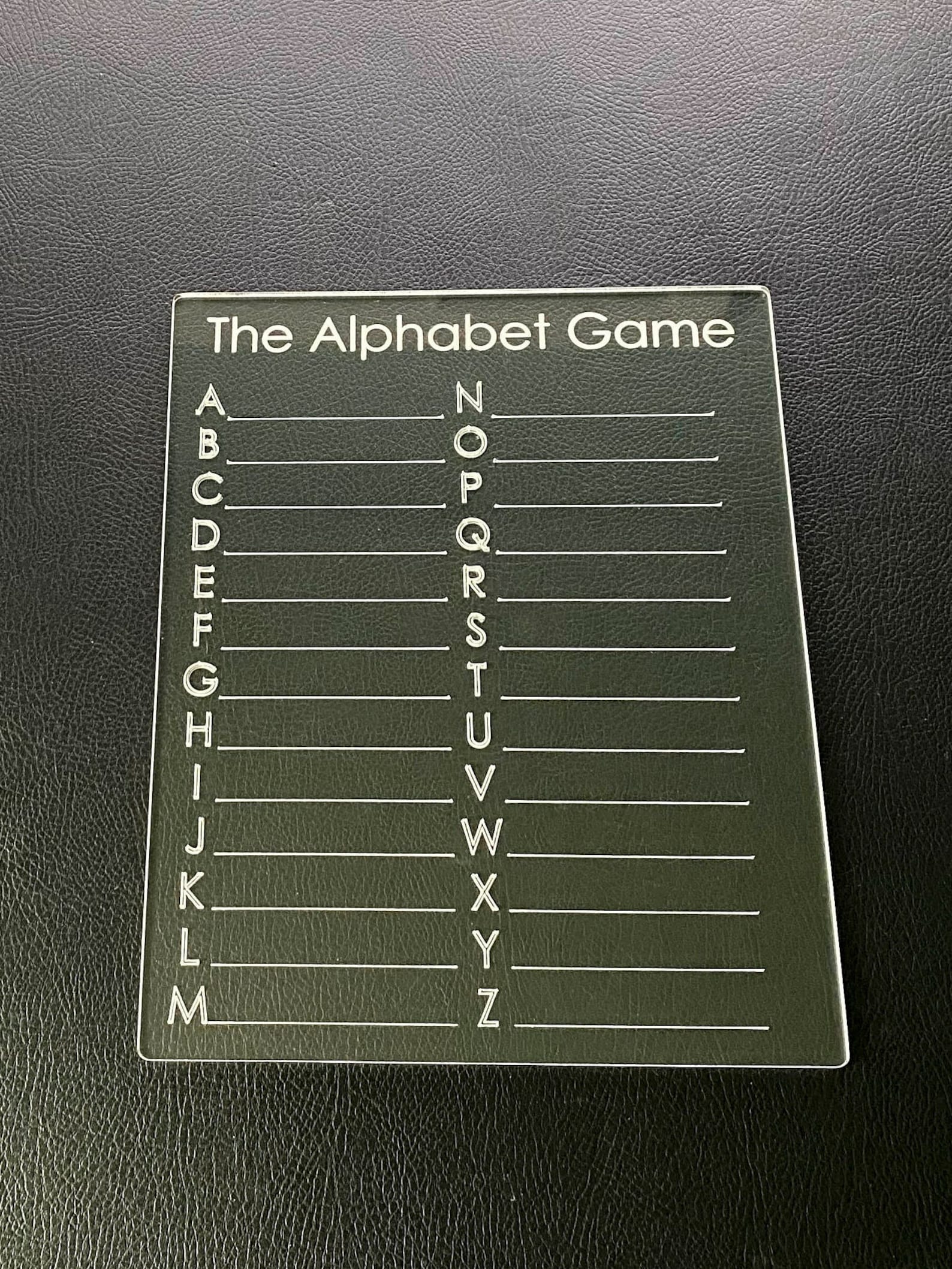 Acrylic Dry Erase Game Boards Hangman Tic Tac Toe Four in A Etsy