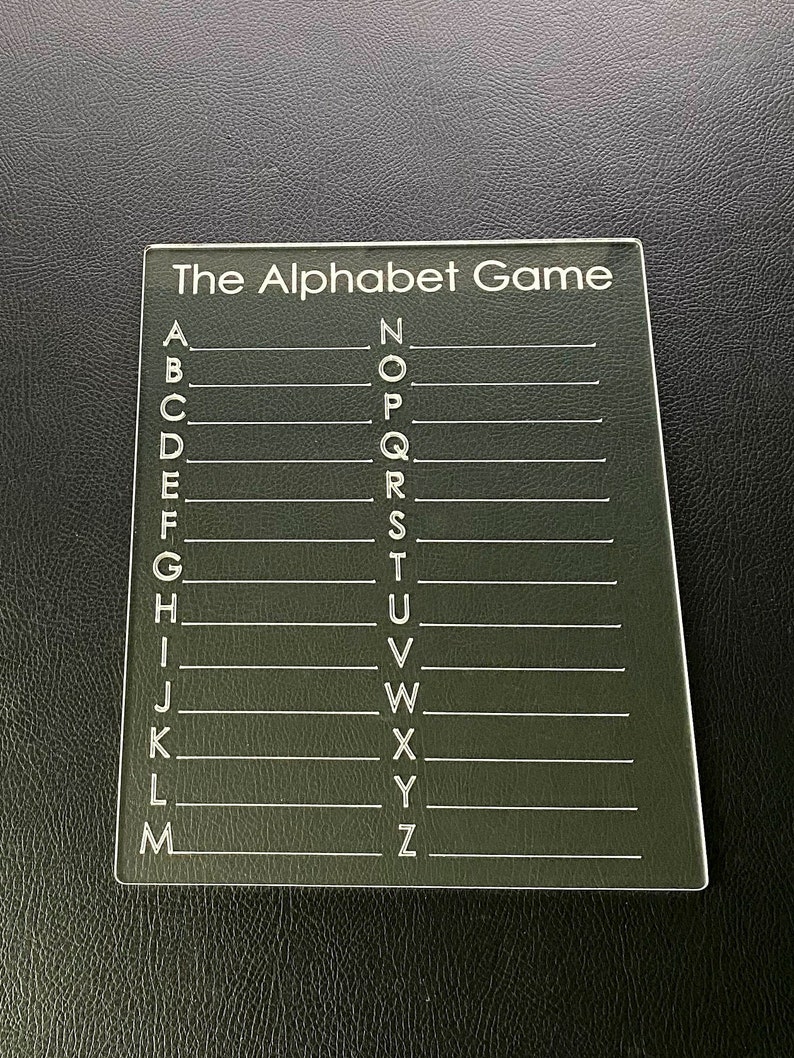 Acrylic Dry Erase Game Boards Hangman Tic Tac Toe Four in A Etsy