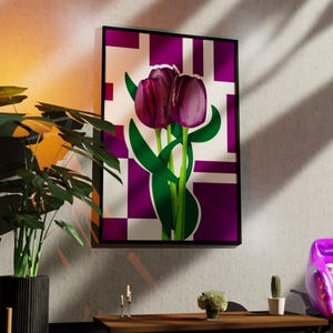 Impressão de flores botânicas – Arte minimalista de parede com plantas – Pôster moderno sem moldura – Decoração estética da natureza – Impressão artística A3 A2 A1
