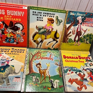 Vintage Sammlerstück Little Golden Books, gebraucht sehr guter Zustand, einige Erstausgaben